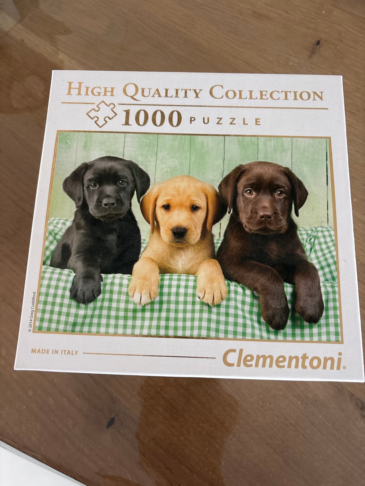 Clementoni 1000 stukjes puzzel met schattige puppy's, Ophalen of Verzenden, 500 t/m 1500 stukjes, Zo goed als nieuw, Legpuzzel