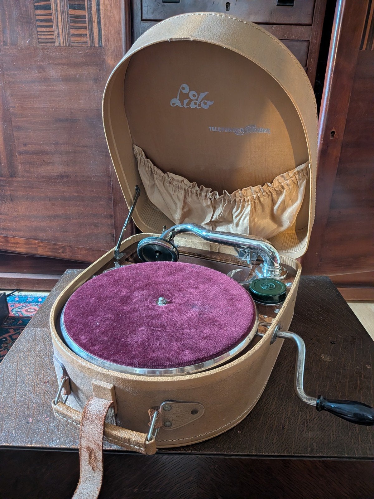 Telefunken Lido koffergrammofoon, Antiek en Kunst, Ophalen of Verzenden
