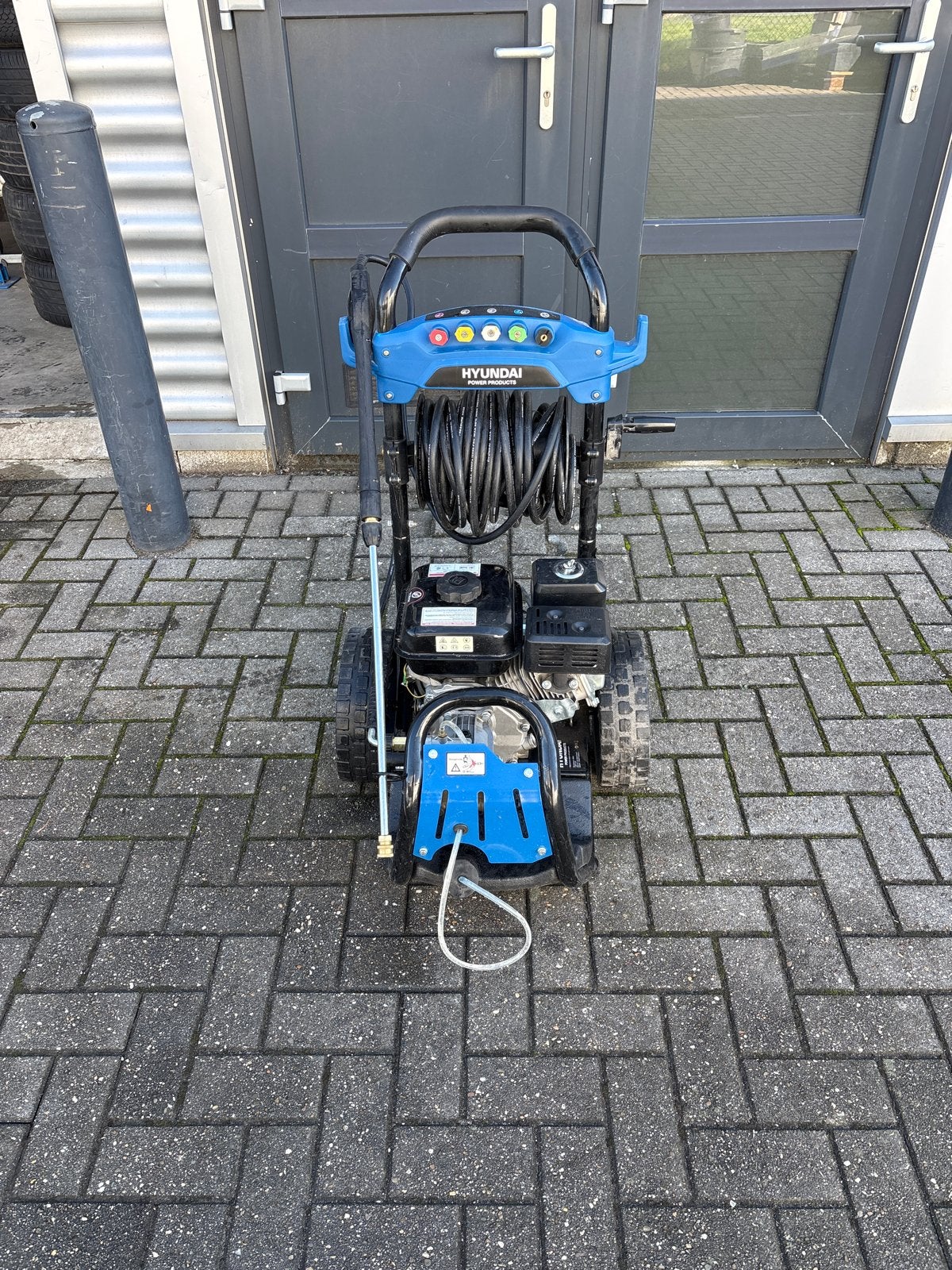 Hyundai Hogedrukreiniger op Benzine - 180 bar, 7.0 PK, Tuin en Terras, Ophalen, Gebruikt, Benzine, Met regelbare waterdruk
