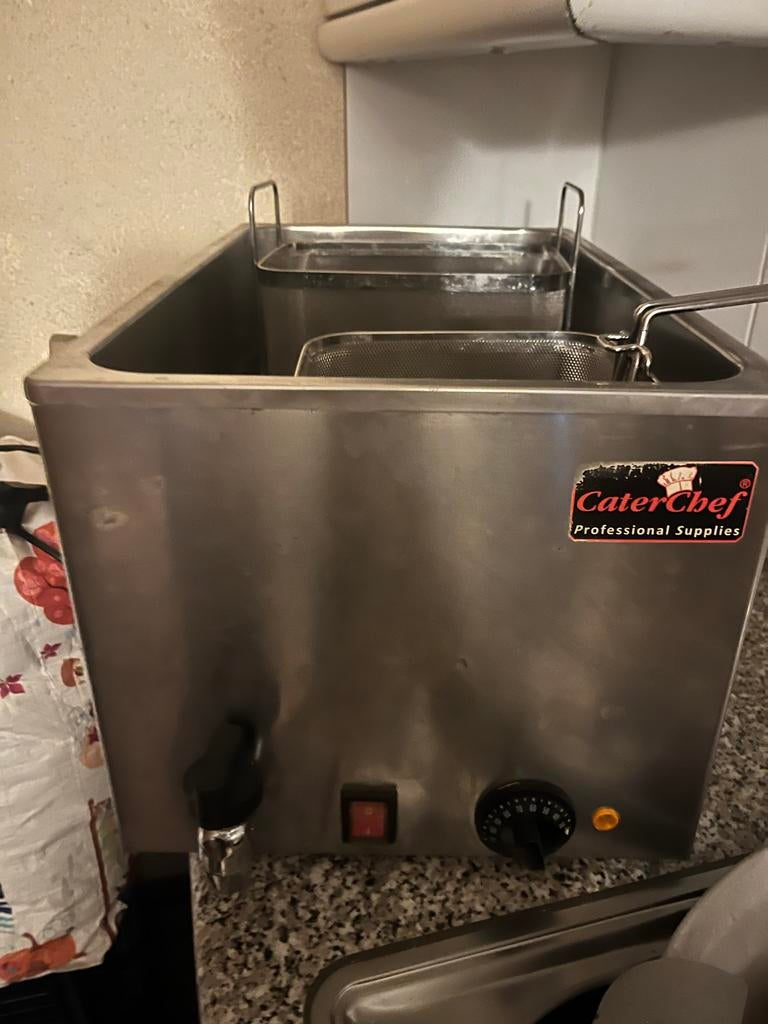 CaterChef Professionele spagetti RVS, Duo-friteuse, 4 liter of meer, Ophalen of Verzenden, Gebruikt, Duo-friteuse