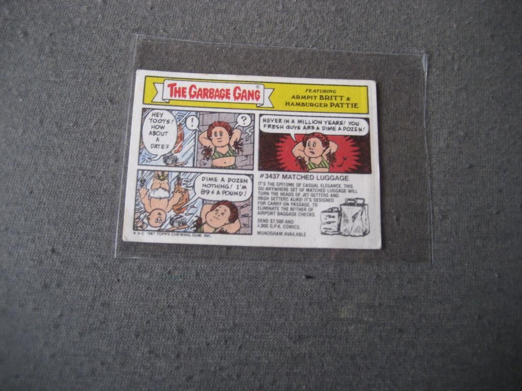 garbage pail gang 1987 topps kaartje, Ophalen of Verzenden, Gebruikt, Plaatje