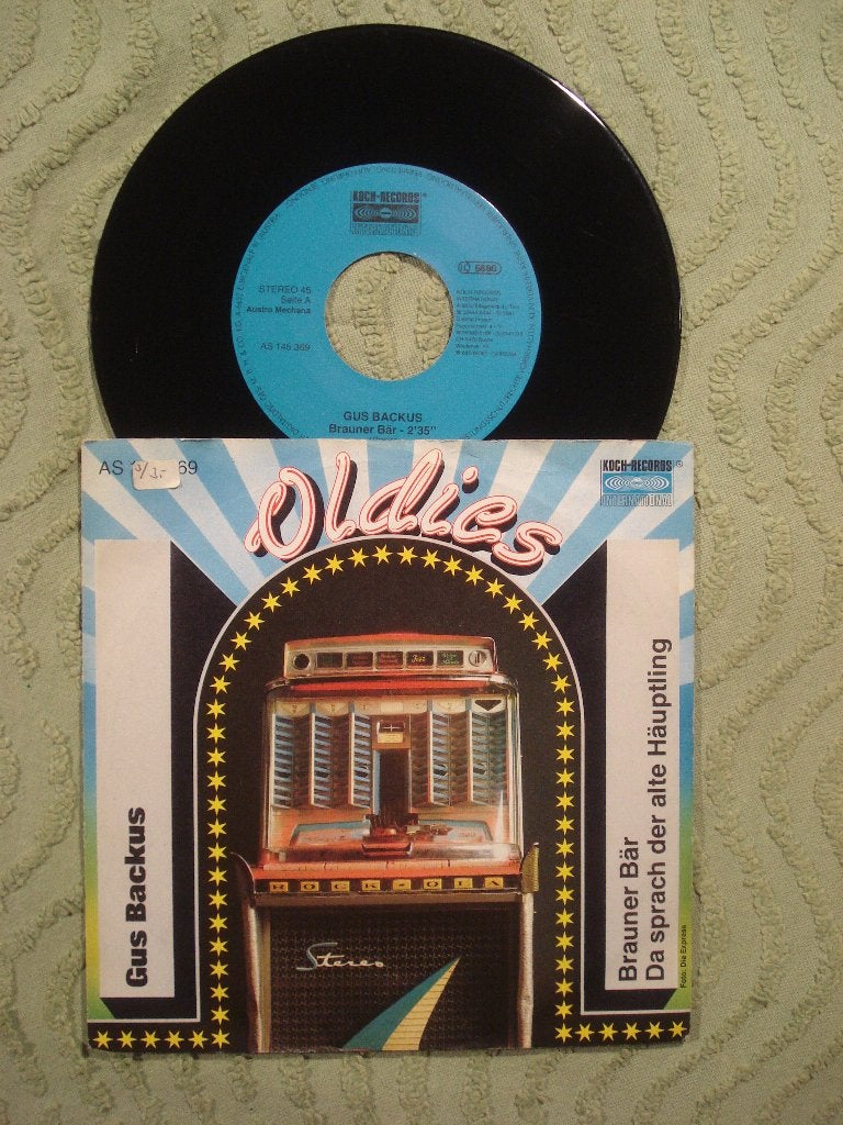 Gus Backus 7" Vinyl Single: ‘Brauner Bär’ (Oostenrijk), Ophalen of Verzenden, Zo goed als nieuw, 7 inch, Schlager