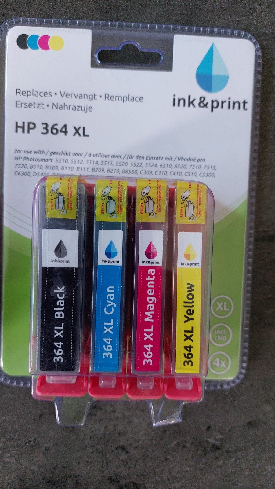HP 364 XL Inktcartridges - Zwart, Cyaan, Magenta, Geel, Computers en Software, Printerbenodigdheden, Ophalen, Nieuw, Cartridge