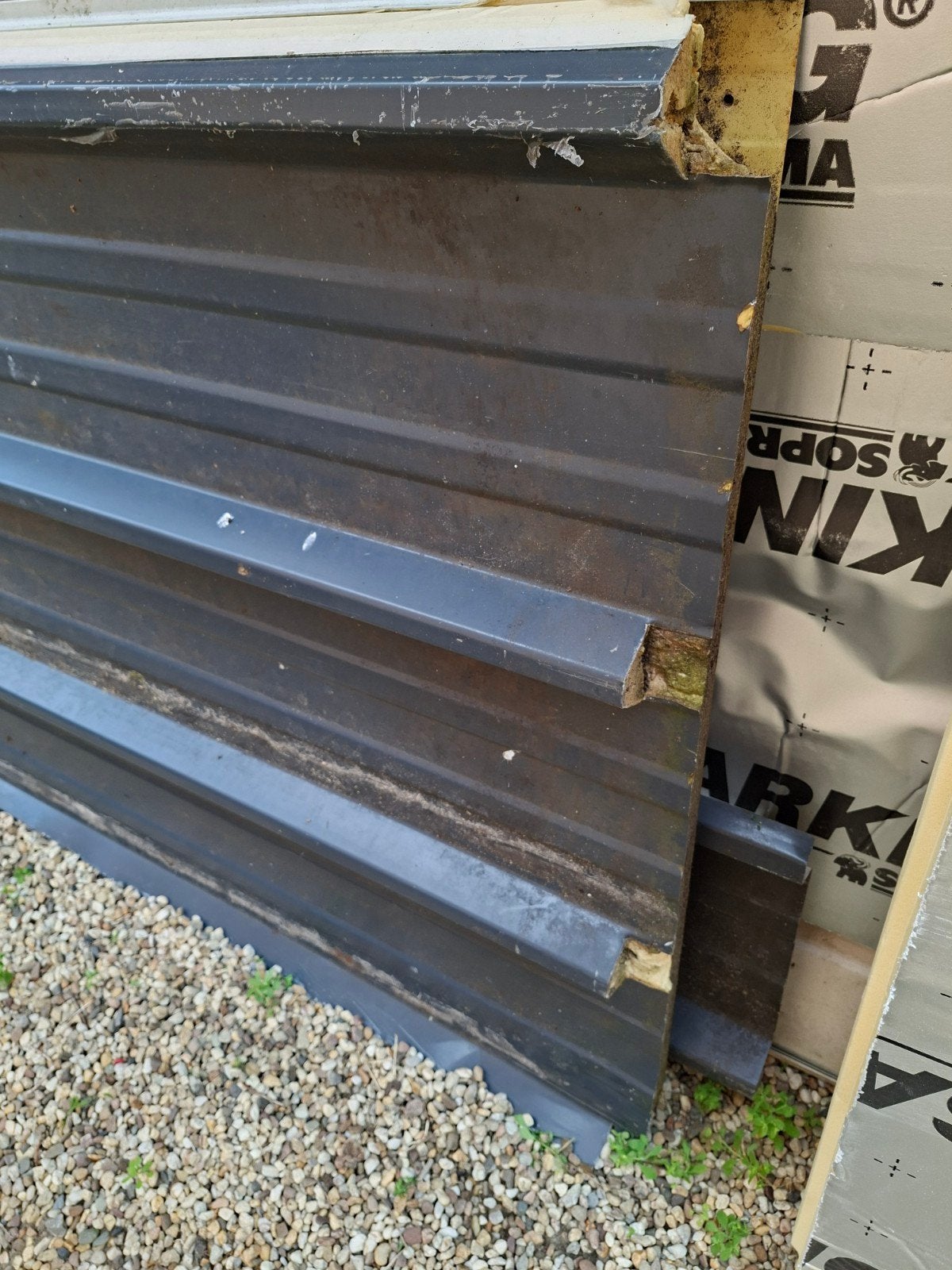 Gebruikt sandwichpaneel 40mm dik, 4m lang + reststuk, Doe-het-zelf en Verbouw, Platen en Panelen, Ophalen, Gebruikt, Overige materialen