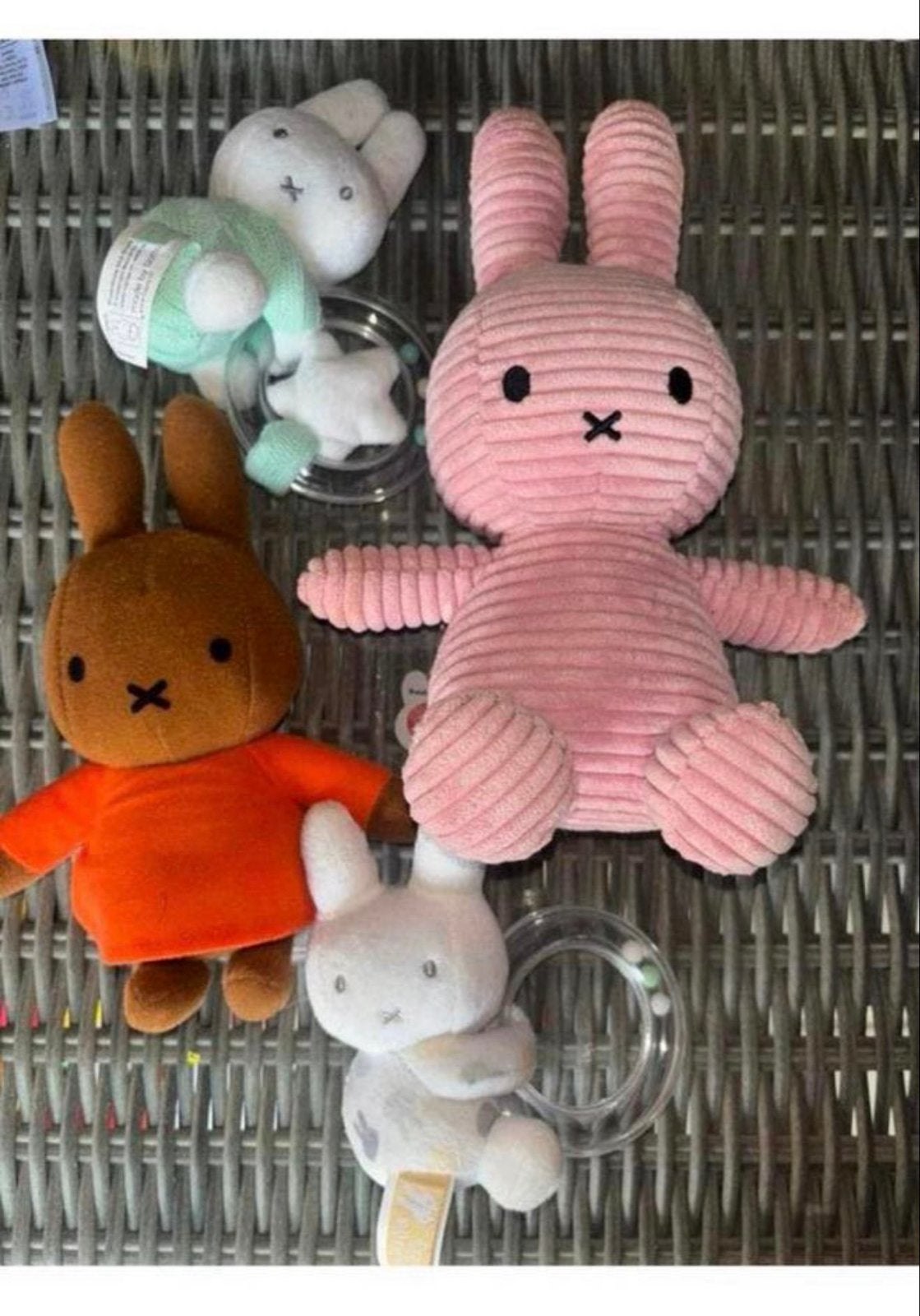 Nijntje knuffels - set van 4, inclusief pratende Nijntje, Met geluid, Konijn, Nijntje, Ophalen of Verzenden