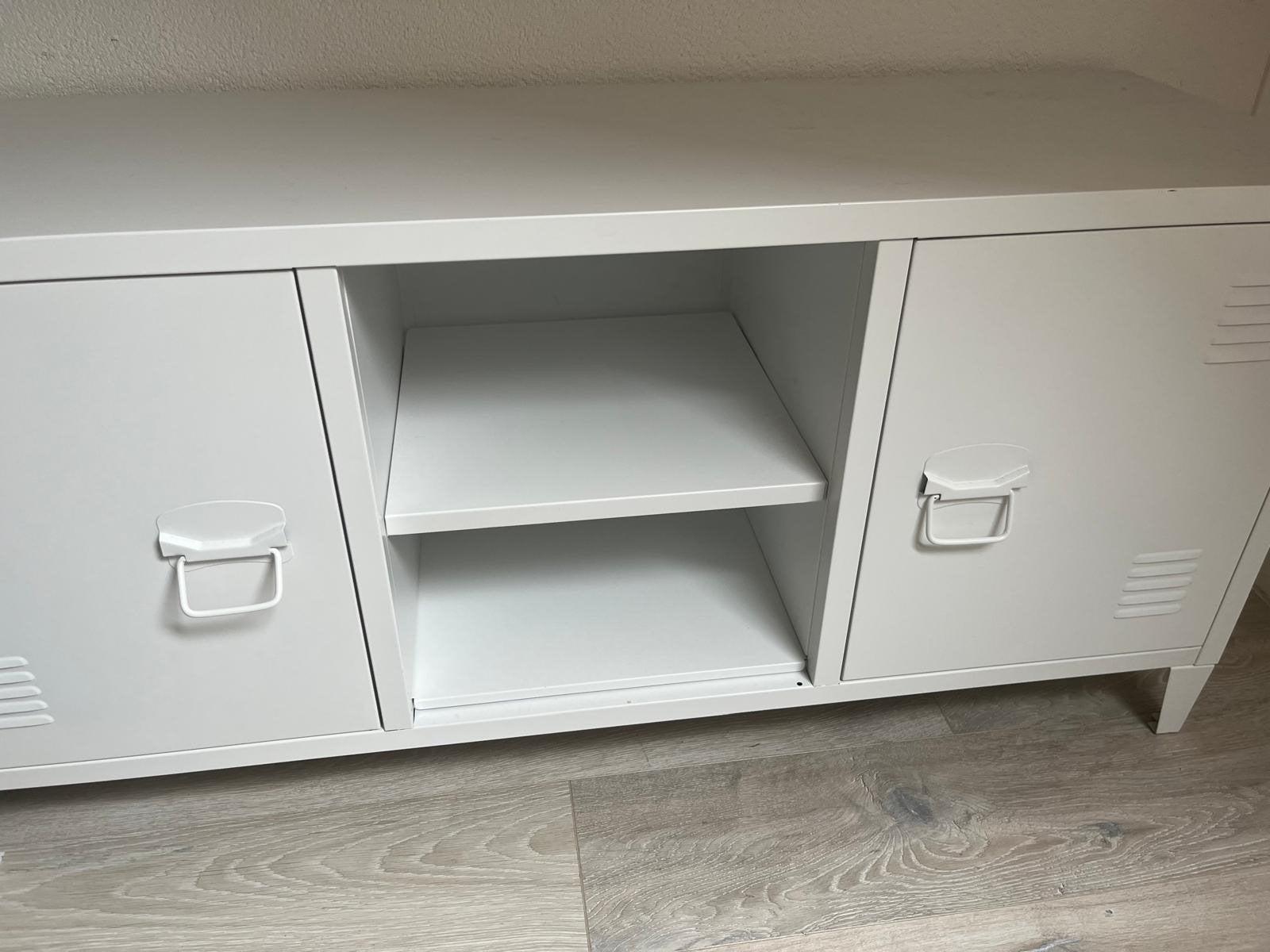 Wit metalen tv-meubel/dressoir met opbergruimte, Ophalen, Gebruikt