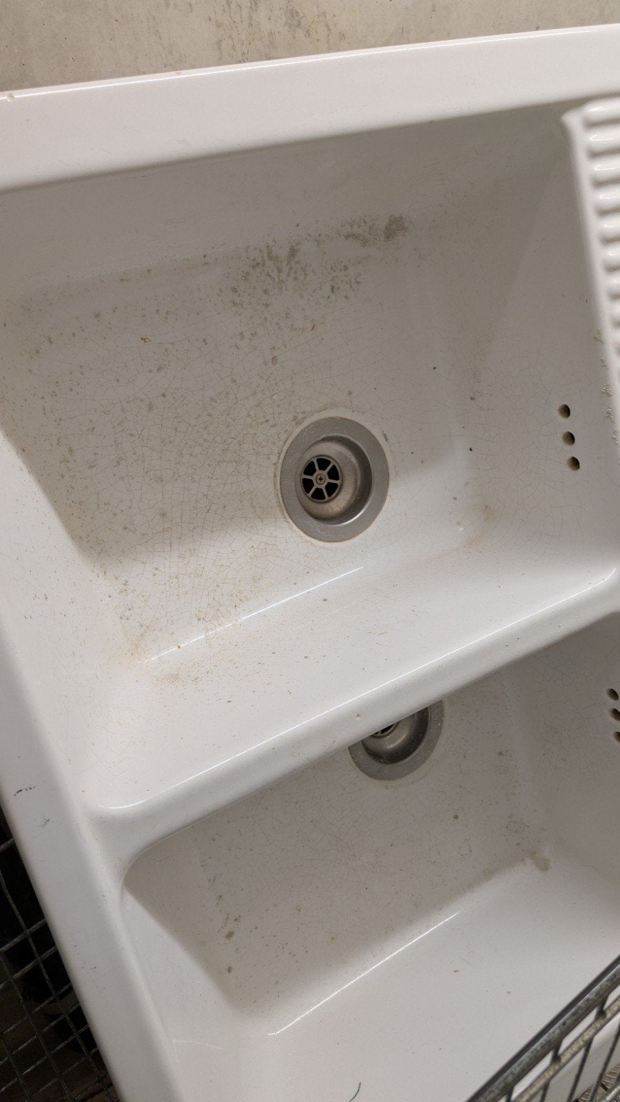 IKEA DOMSJÖ dubbele spoelbak met kleine beschadiging, Ophalen, IKEA, Steen/keramiek, Wit