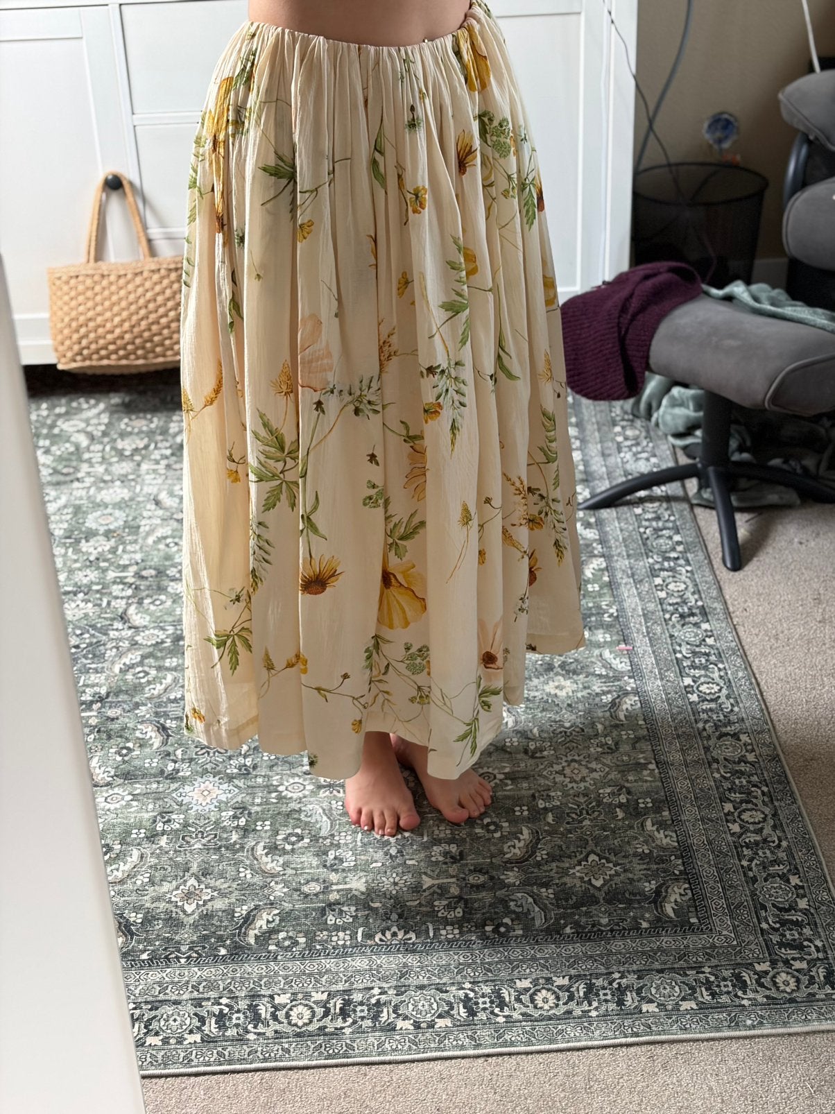Gebloemde maxi rok, Kleding | Dames, Maat 38/40 (M), Meerkleurig, Ophalen of Verzenden, Zo goed als nieuw