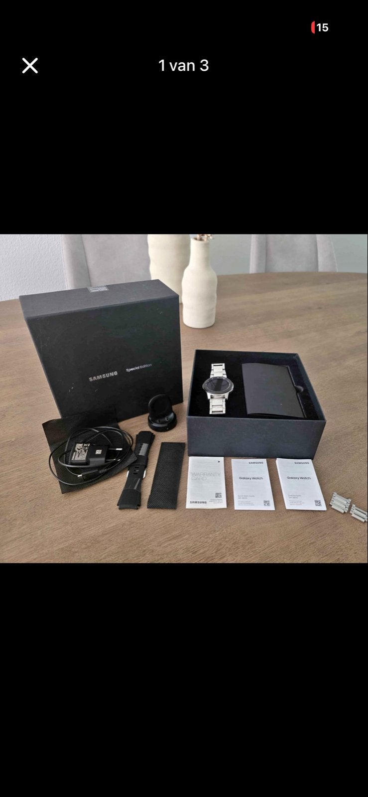 Samsung Galaxy Watch (BSEA) SM-R800 Zilver, Hartslag, Ophalen of Verzenden, Zo goed als nieuw, Waterdicht
