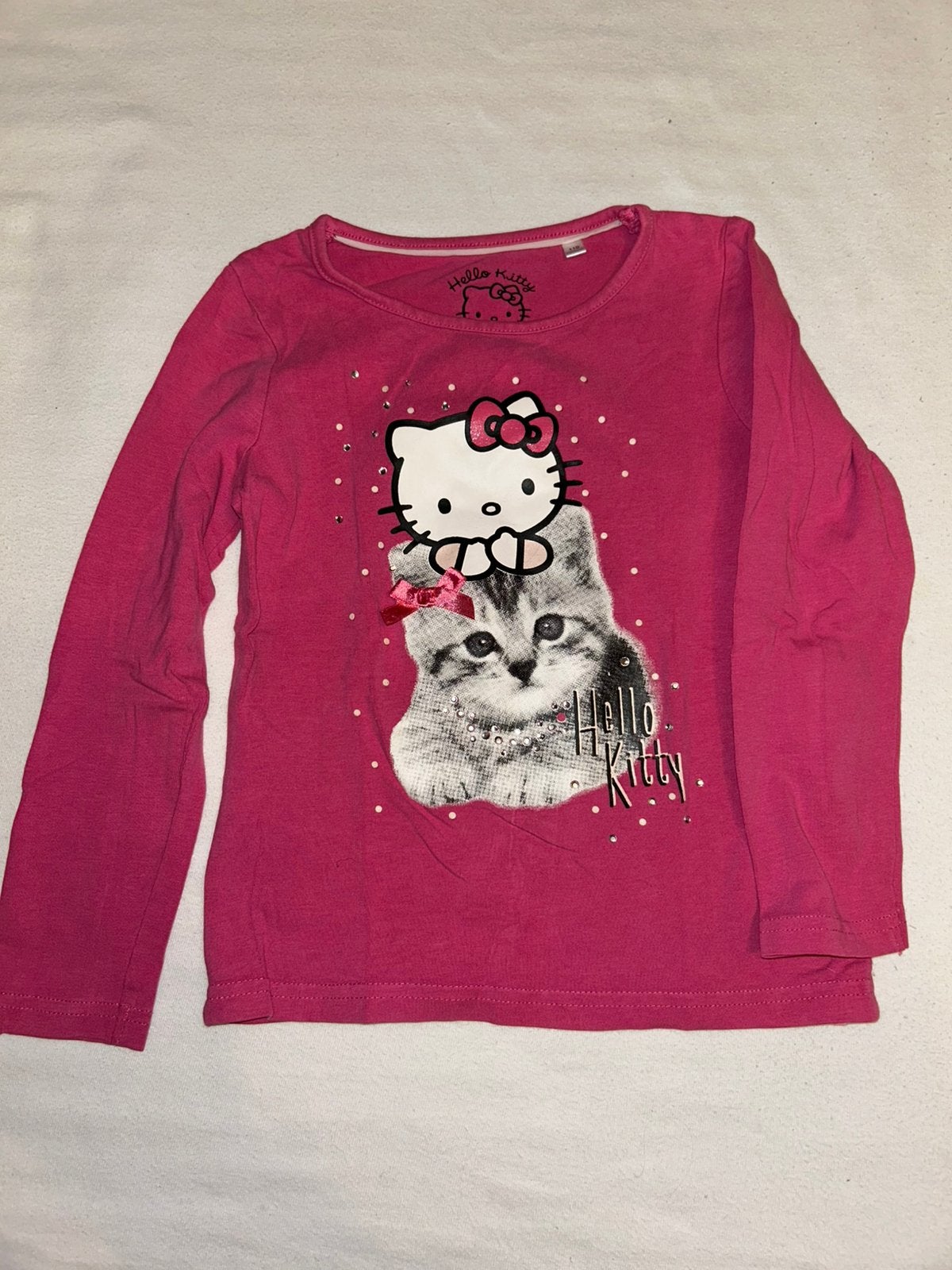 Leuk Hello Kitty shirt maat 110, Ophalen of Verzenden, Zo goed als nieuw, Meisje, Shirt of Longsleeve