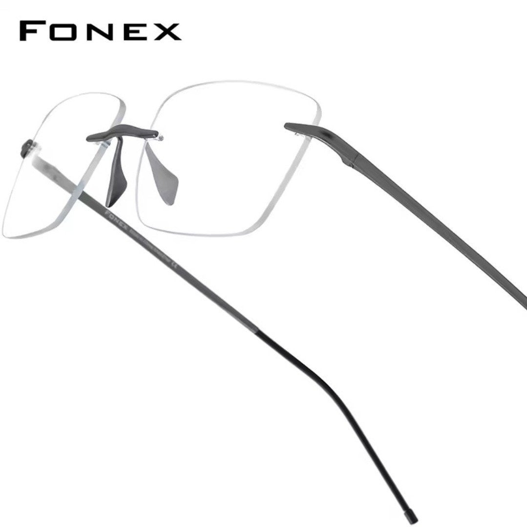 Titanium Rimless Eyeglasses Frame - New, Overige merken, Zwart, Nieuw, Ophalen of Verzenden