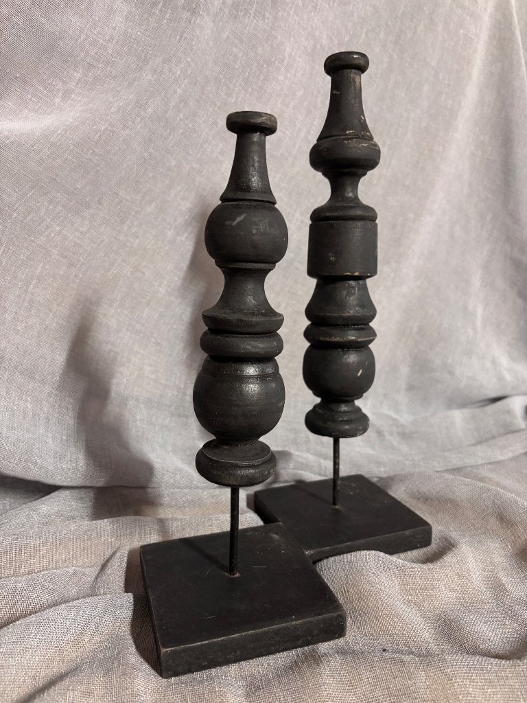 Houten ornament - pinakel - set - zwart, Ophalen of Verzenden, Zo goed als nieuw