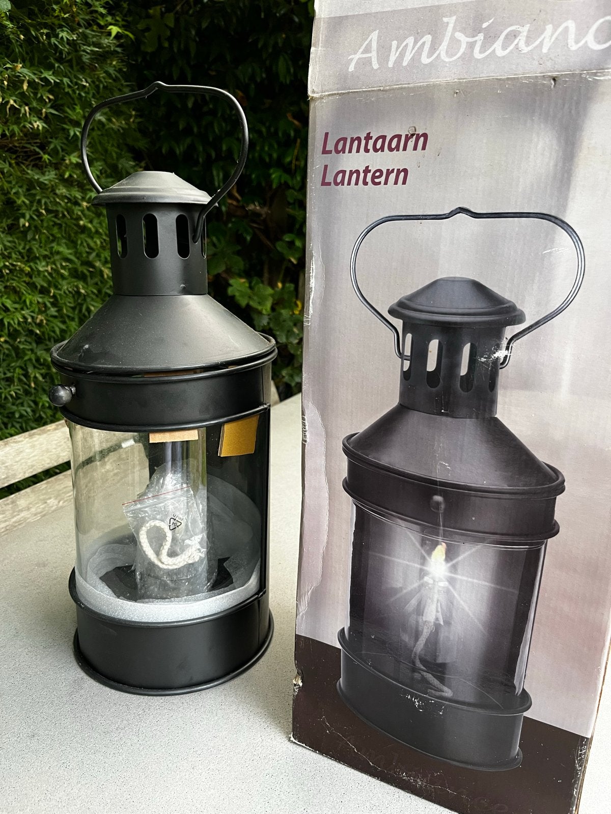 Ambiance Lantaarn - Decoratieve Olie Lantaarn Zwart, Overige merken, Zwart, Nieuw, Overige fittingen