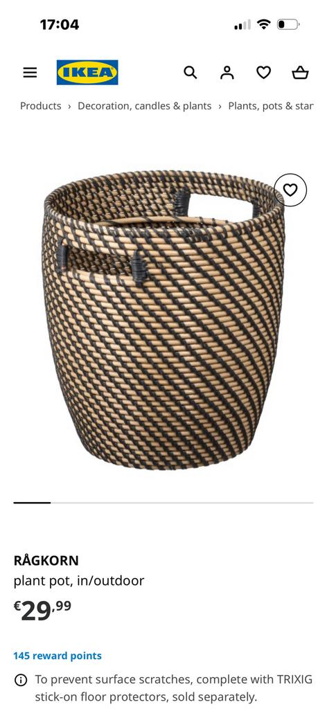 2 mooie plantenmanden van IKEA, Tuin en Terras, Bloembakken en Plantenbakken, Ophalen, Overige materialen, Minder dan 60 cm, Rond