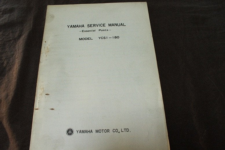Yamaha YCS1 180cc service manual essential points, Ophalen of Verzenden, Yamaha