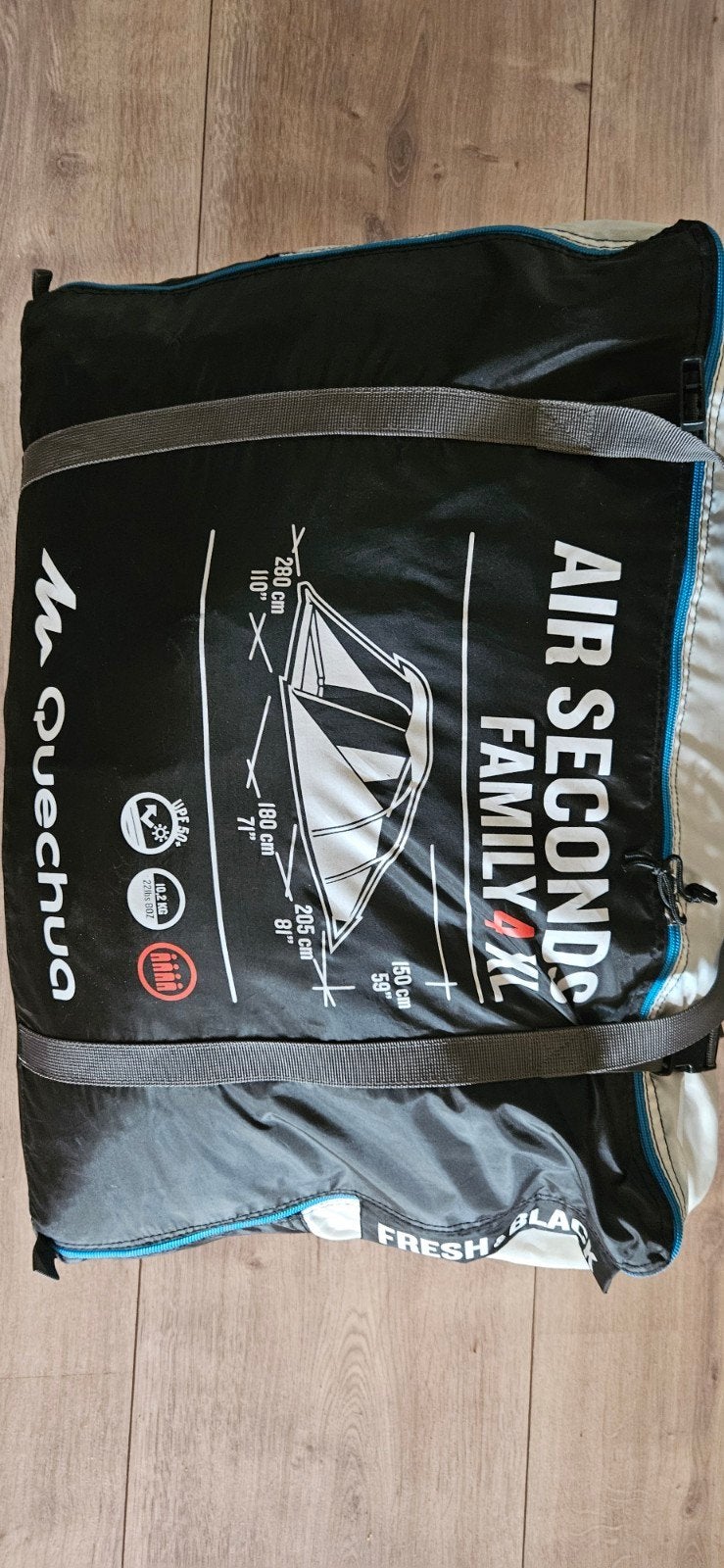 Quechua Air Seconds Family XL 4-persoons tent, Ophalen of Verzenden, Zo goed als nieuw, Tot en met 4