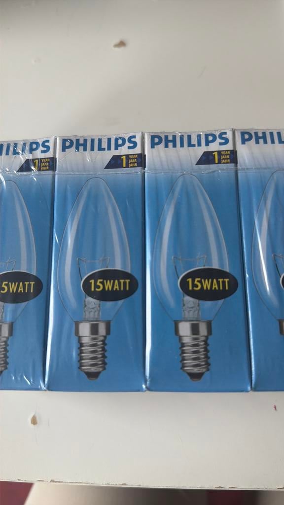 Lamp Philips kaars 15 watt helder E 14, Minder dan 30 watt, Gloeilamp, Helder, E14 (klein)
