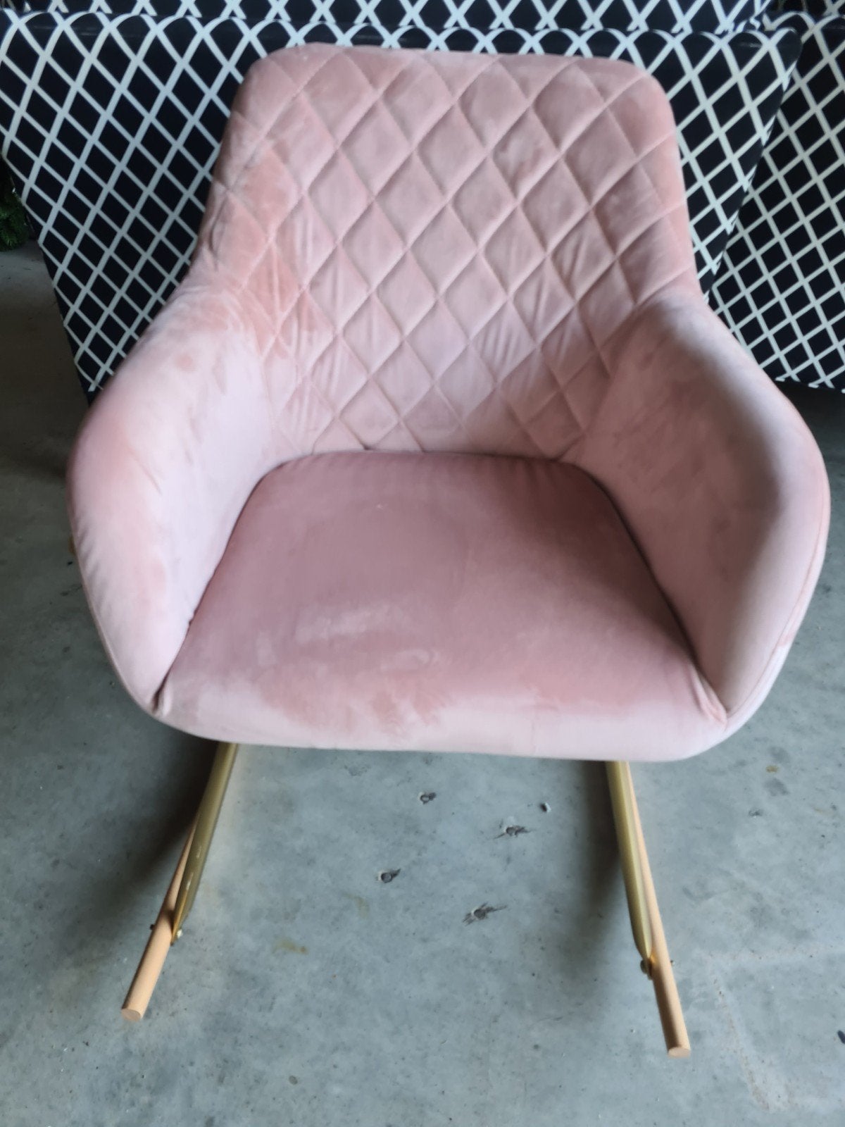 Roze schommelstoel Richmond Interiors zgan, Ophalen, Overige kleuren, Hout, Zo goed als nieuw