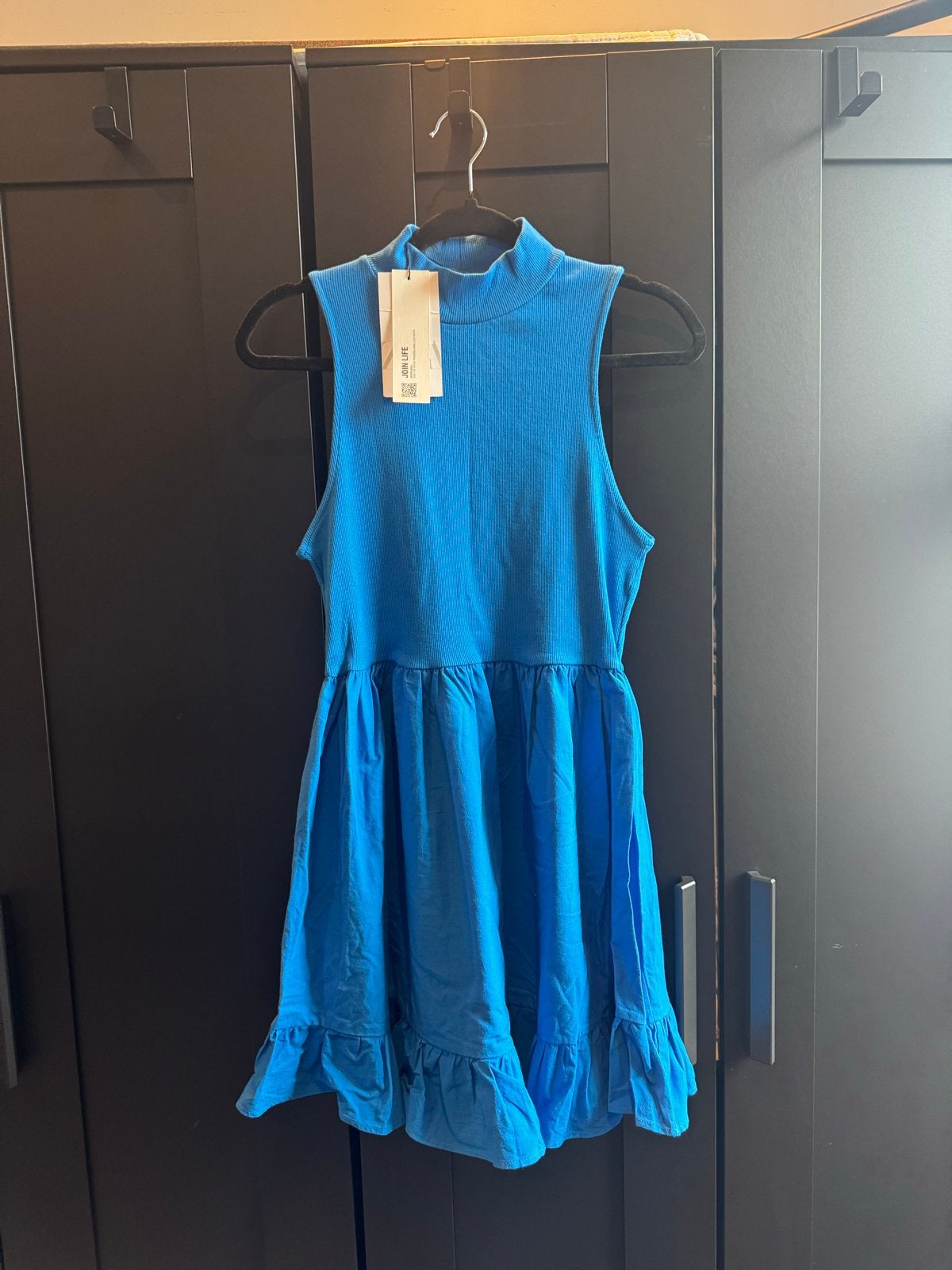 Zara Life Blauwe Rib Jurk Maat L Nieuw met kaartje, Blauw, Maat 42/44 (L), Nieuw, Ophalen of Verzenden