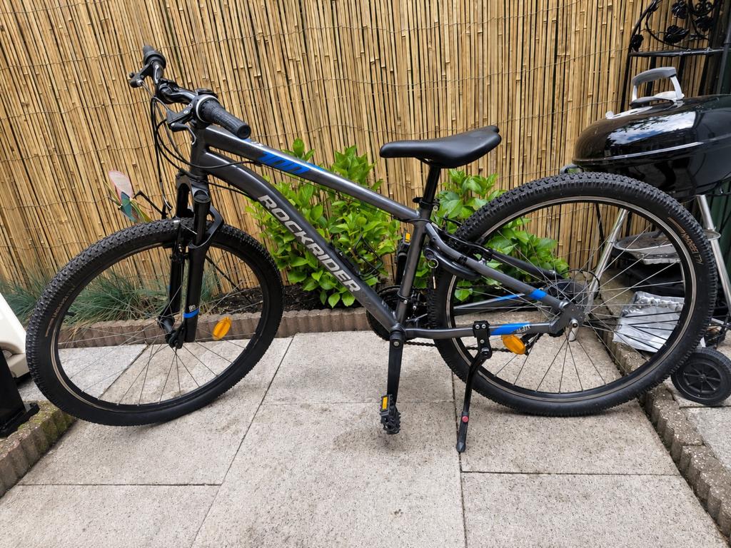 Rockrider ST100 RR Grey M - 27.5 inch mountainbike, Gebruikt, Velgrem, Versnellingen, 53 tot 57 cm
