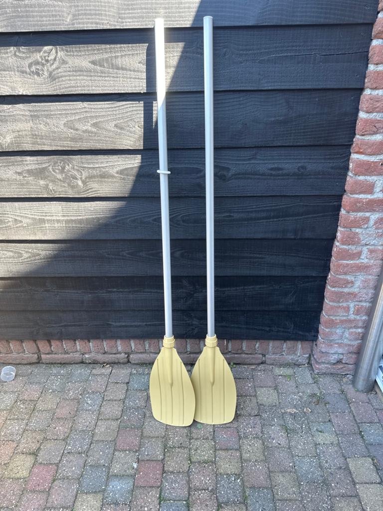 Set van 2 peddels voor boot of kano, Watersport en Boten, Peddels, Ophalen, Gebruikt, Enkelbladige peddel