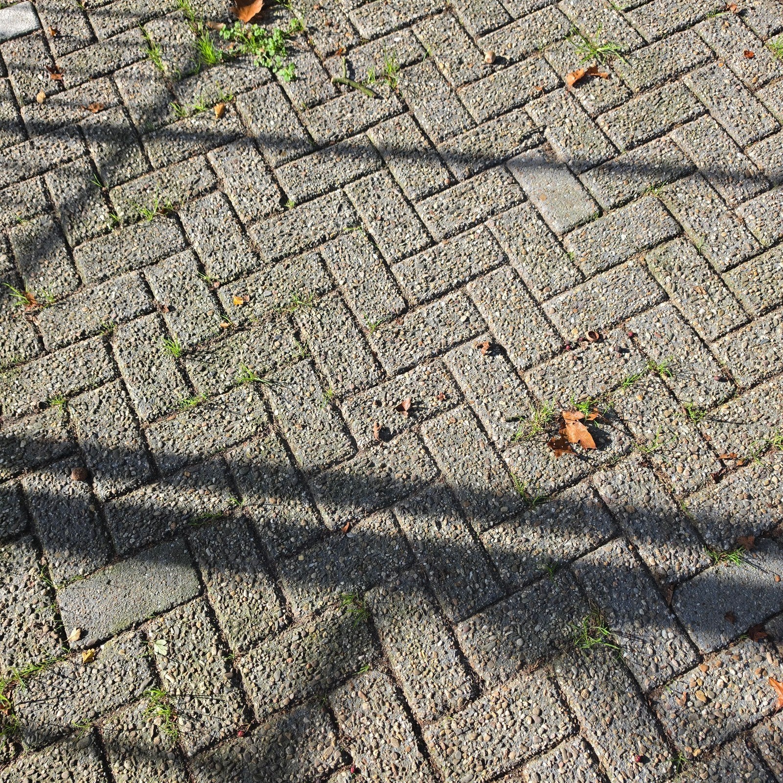 7 cm dikke grijze betonklinkers - ca. 75m², Ophalen, Gebruikt, Klinkers, 10 m² of meer