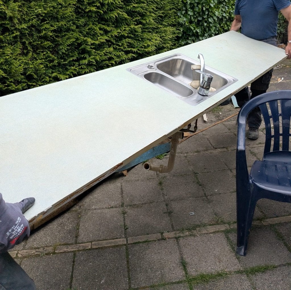 ~ Oud Keukenblad ~, Huis en Inrichting, Keuken | Keukenelementen, Ophalen, Gebruikt, 200 cm of meer, Minder dan 100 cm