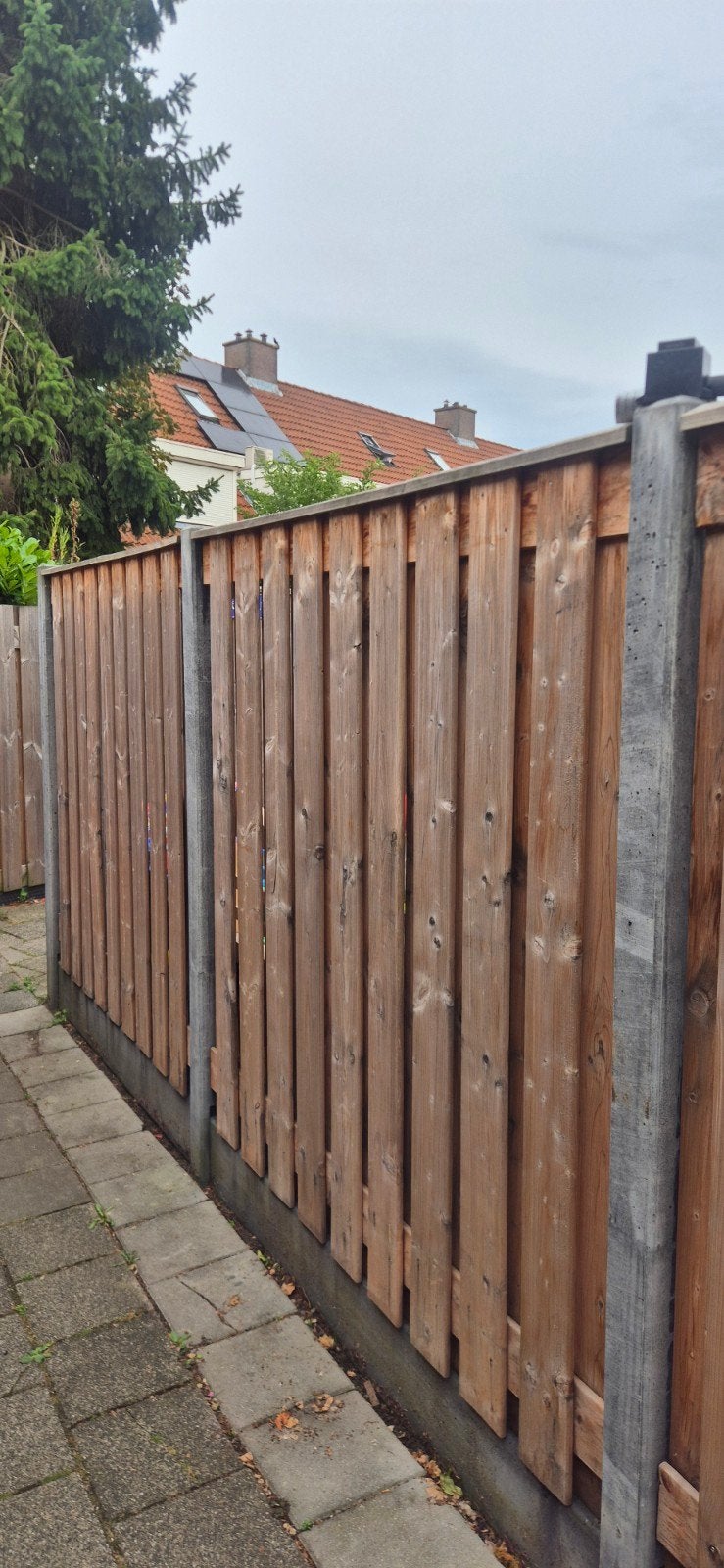 4x redwood schutting+palen+onderplaat, Tuin en Terras, Schuttingen, Ophalen, 1 tot 2 meter, Minder dan 3 meter, Zo goed als nieuw