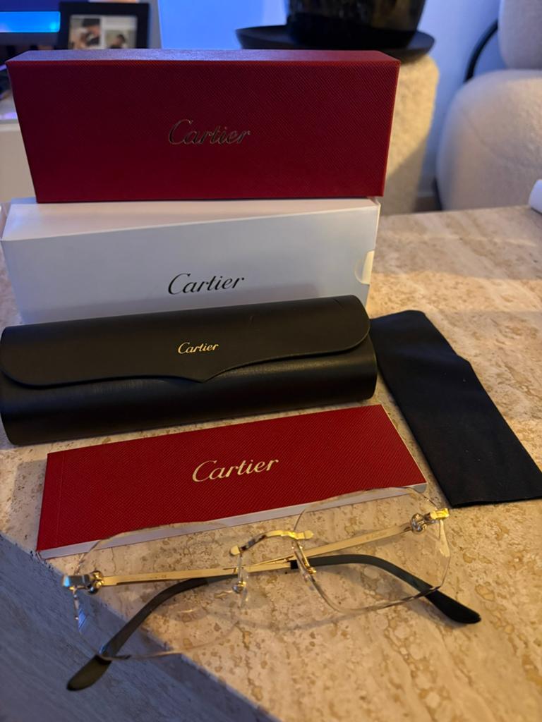 Cartier CT02240 + invoice custom diamond cut gradient, Overige merken, Zonnebril, Overige kleuren, Ophalen of Verzenden