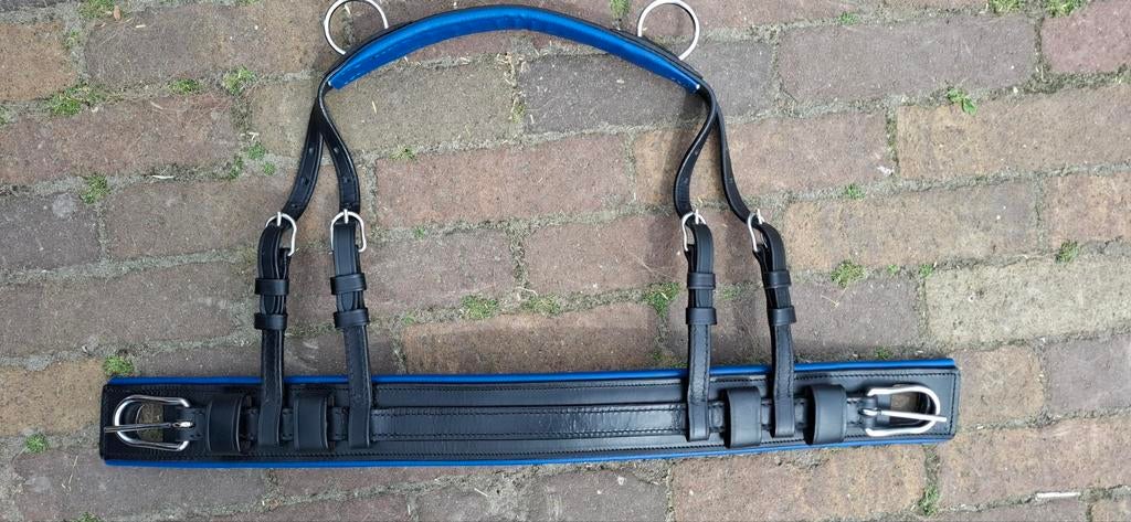 Leren borsttuig maat Minishet, blauw onderlegd, Ophalen of Verzenden, Nieuw