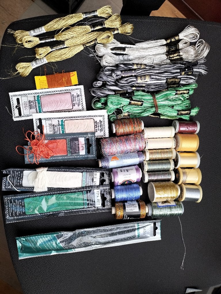 borduurzijde Kerst, Ophalen of Verzenden, Zo goed als nieuw, Handborduren, Borduurgaren of Zijde