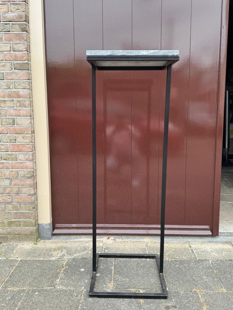 Zuil zwart met grijs marmer, Ophalen, Gebruikt