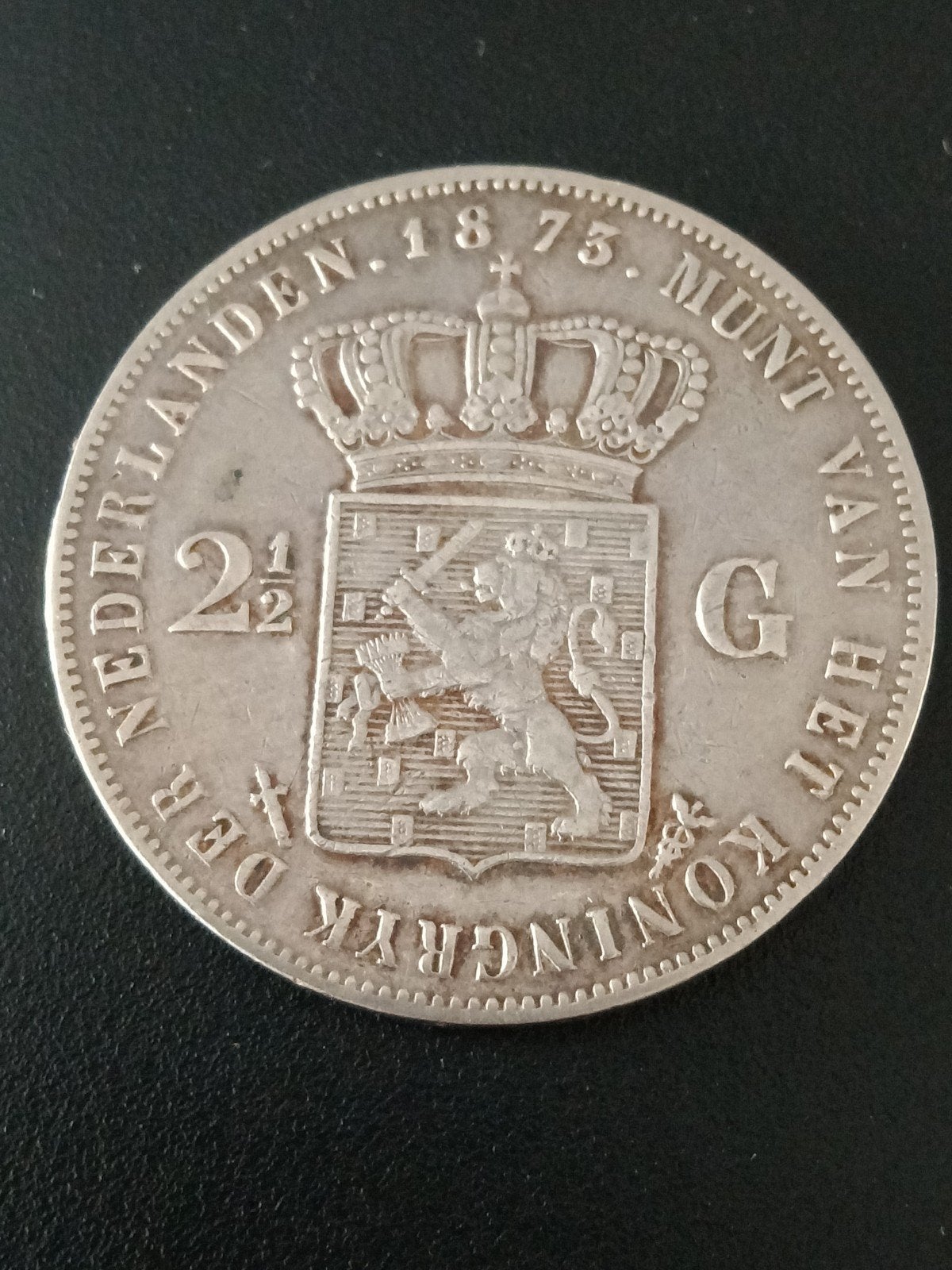 Rijksdaalder 1873 Willem drie, Ophalen of Verzenden, Koning Willem III, 2½ gulden