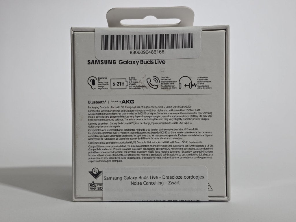 Samsung Galaxy Buds Live - ANC - Zwart | Retourdeal, In gehoorgang (in-ear), Bluetooth, Ophalen of Verzenden, Zo goed als nieuw