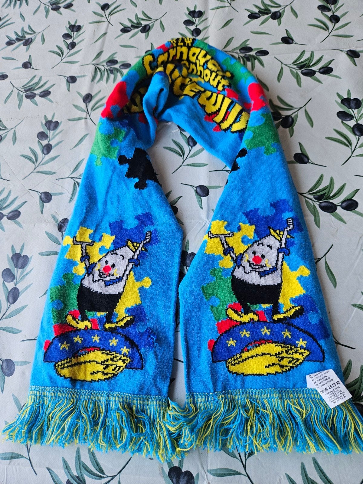 Carnavals sjaal KAMPENHOUT, Verzenden, Gedragen