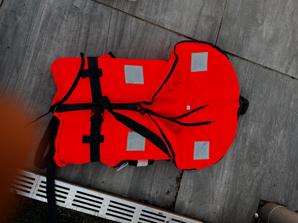 Oranje reddingsvest met reflectoren, Ophalen of Verzenden, Gebruikt