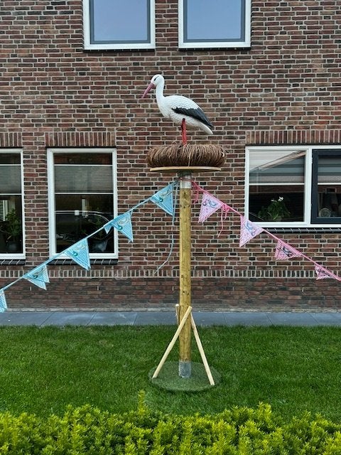 Te huur: Ooievaar op nest, Ophalen, Geboorte of Huwelijk