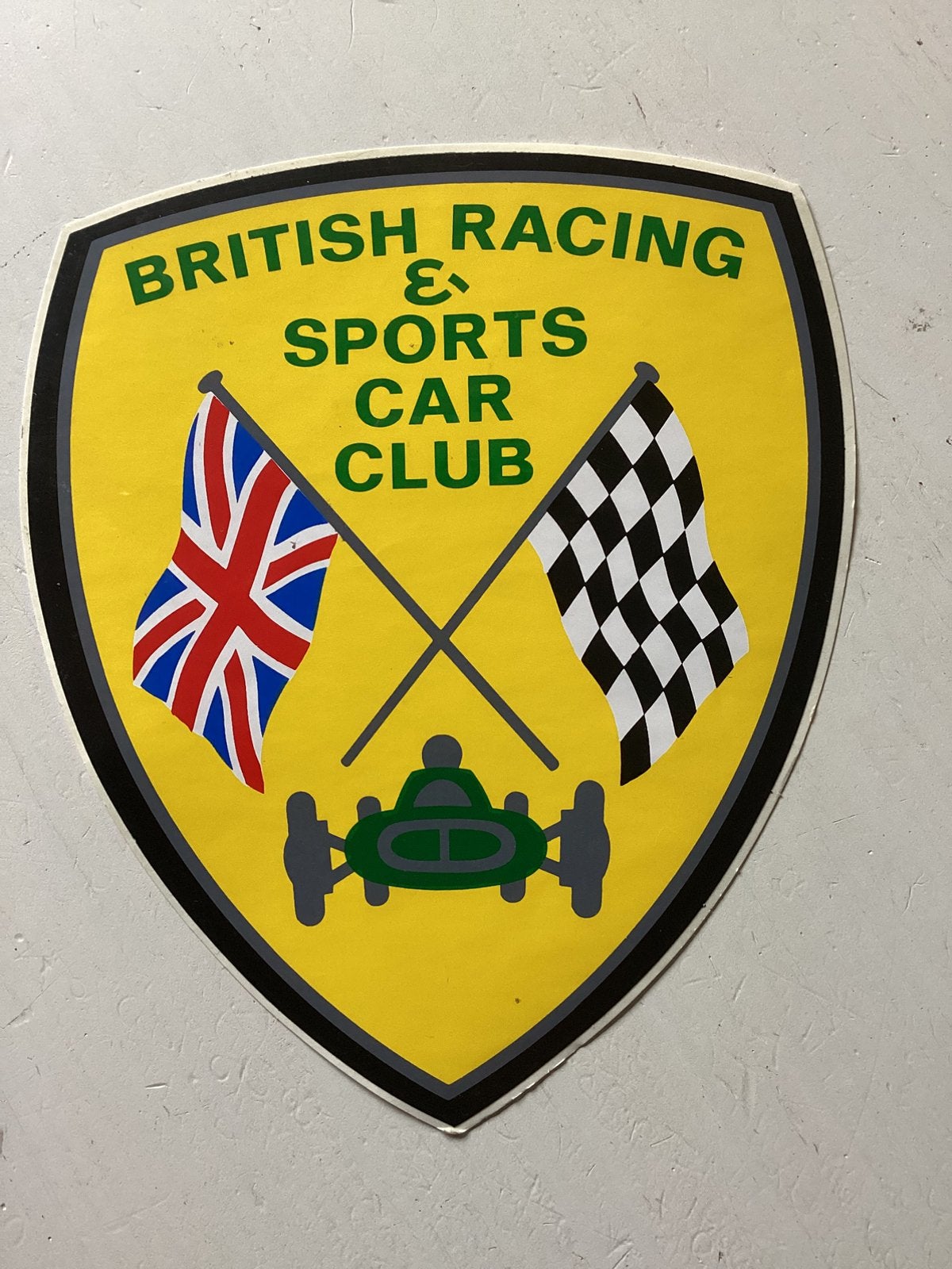 Sticker British Racing & Sports Car Club, Verzenden, Zo goed als nieuw, Sport