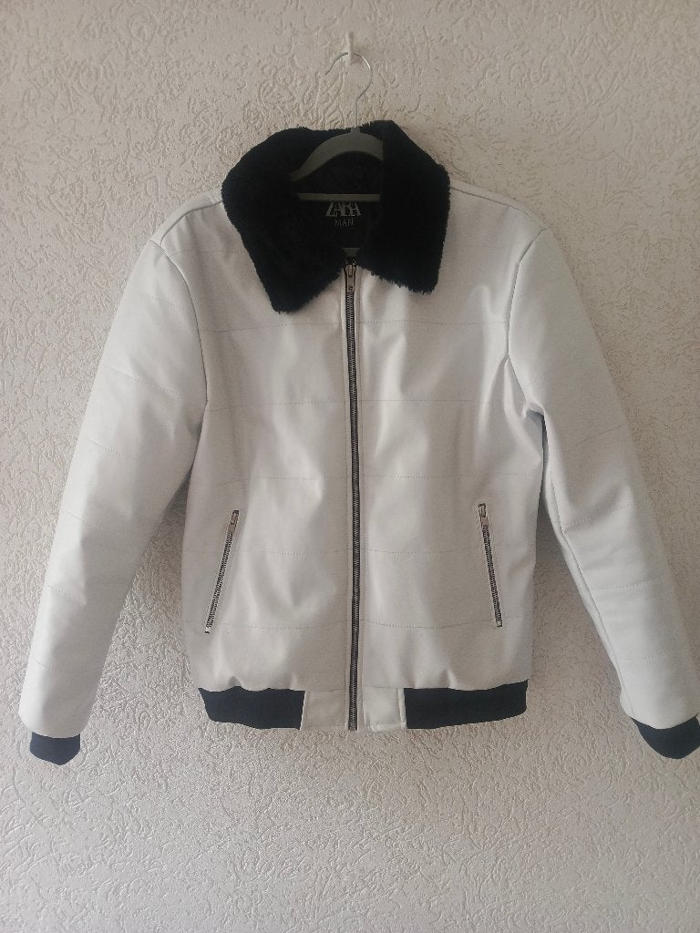 Jas, Ophalen, Maat 48/50 (M), Wit, Zo goed als nieuw