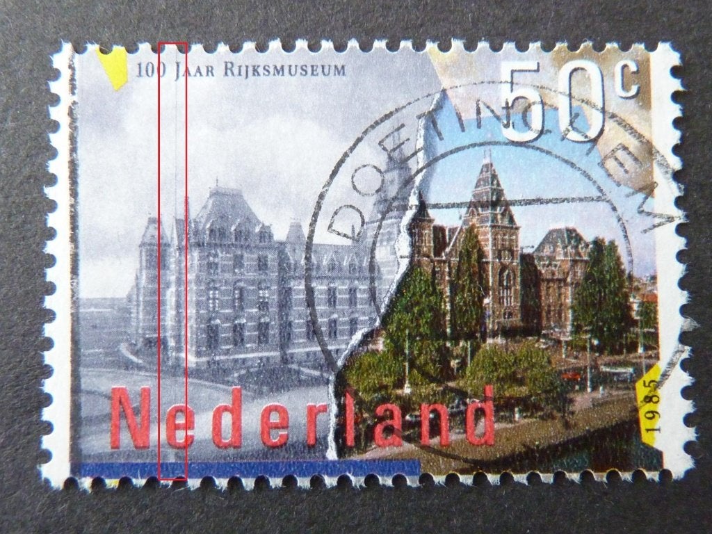 plaatfout 1335 , gestempeld., Verzenden, Na 1940, Gestempeld