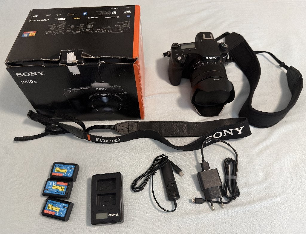 Sony Cybershot DSC-RX10 IV, Ophalen, Screenprotector, Ingebouwde flitser, Zo goed als nieuw