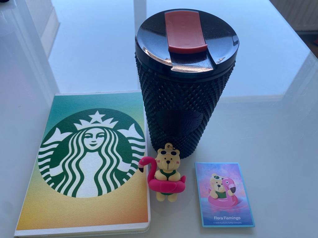 Starbucks Tumbler, Notitieboekje & Bearista sleutelhanger, Overige typen, Kunststof, Ophalen of Verzenden, Zo goed als nieuw