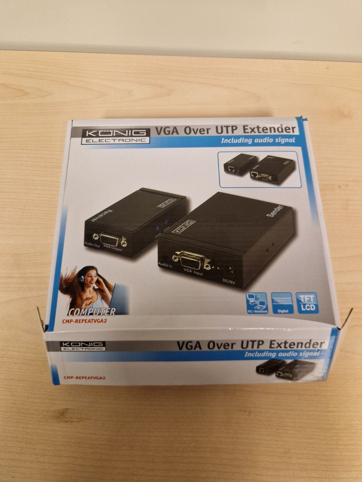 König VGA Over UTP Extender - Zend VGA signaal tot 300m, Ophalen of Verzenden, Nieuw, 10 meter of meer, Overige kabels