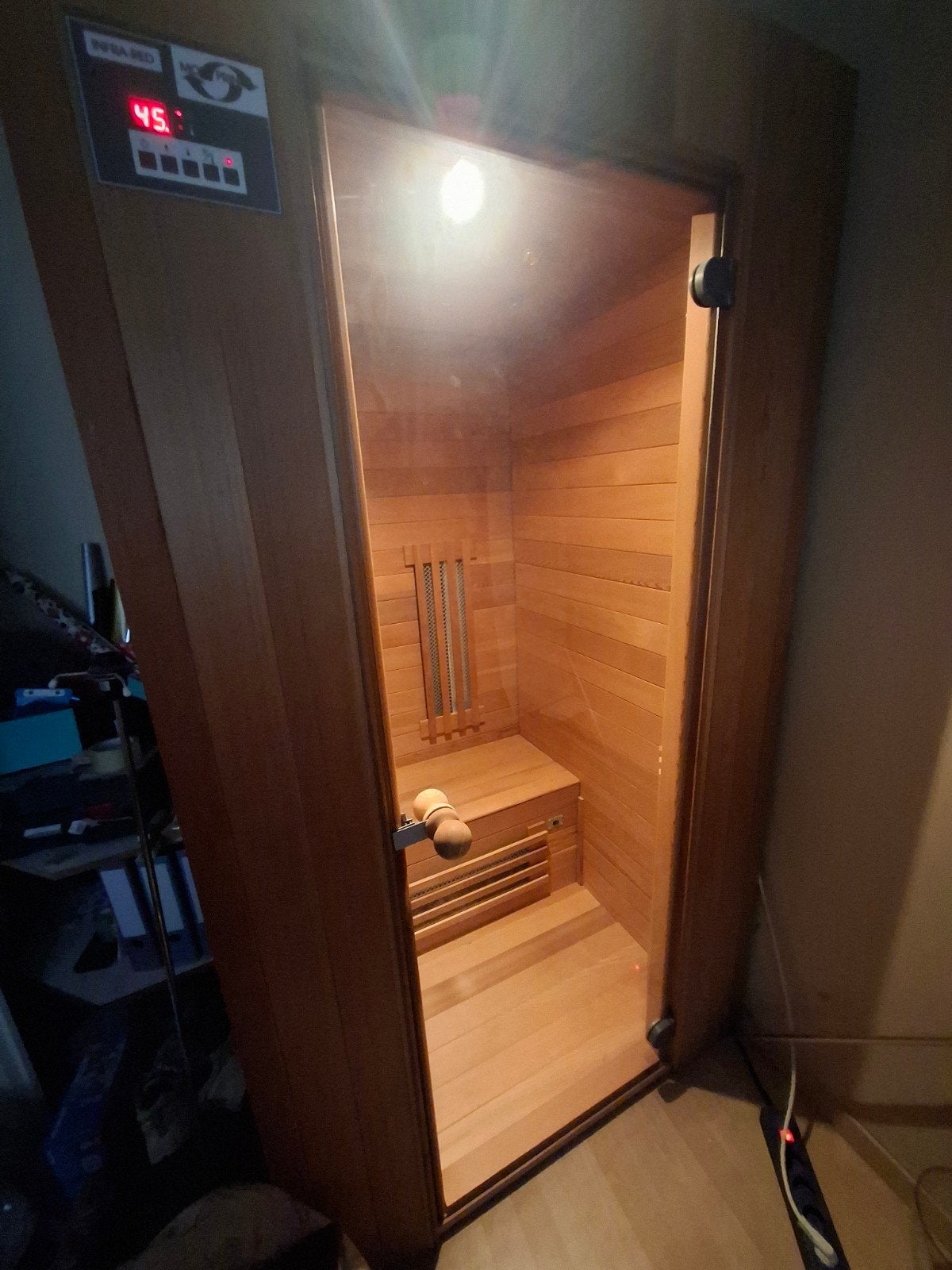infrarood sauna 1 persoons, Sport en Fitness, Ophalen, Gebruikt, Infrarood, Complete sauna