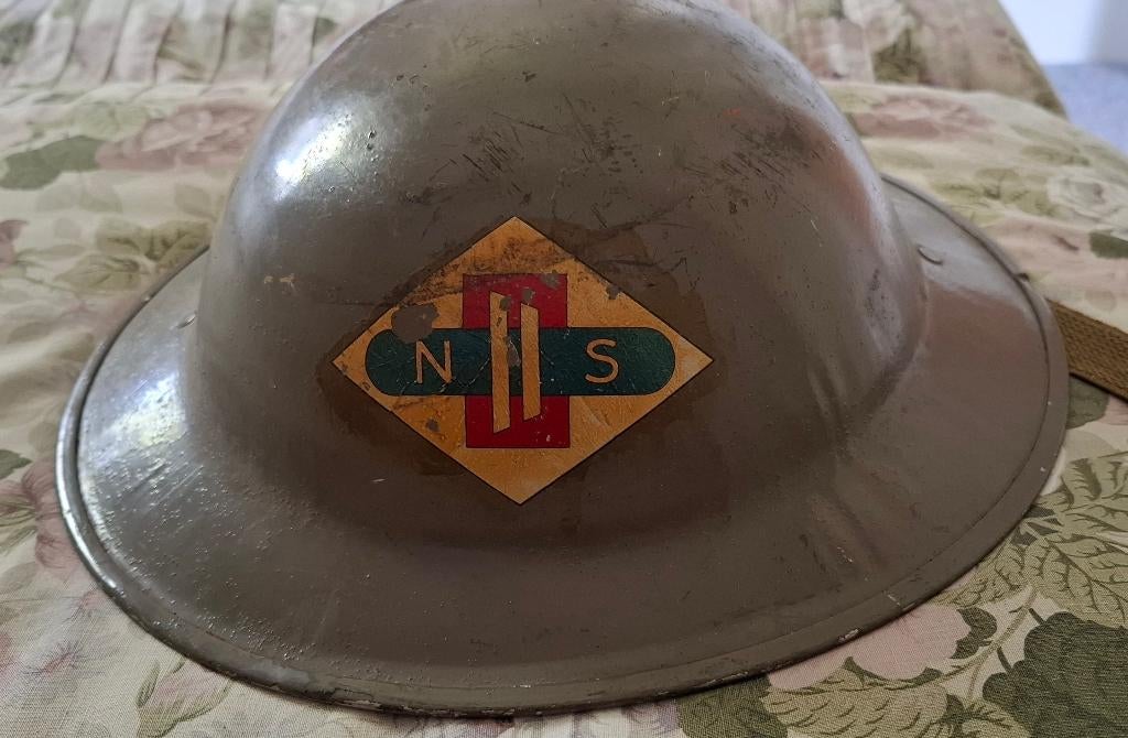 Oude NS helm tommy helm, Verzamelen, Ophalen of Verzenden, Gebruikt, Trein, Overige typen