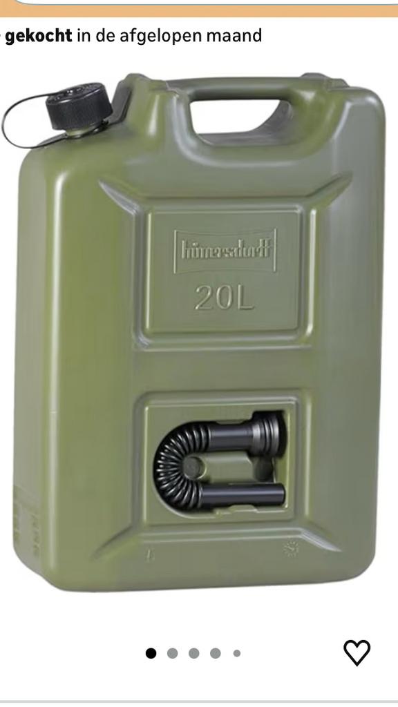 hünersdorff jerrycan 20 liter voor  benzine diesel, Ophalen of Verzenden, Nieuw