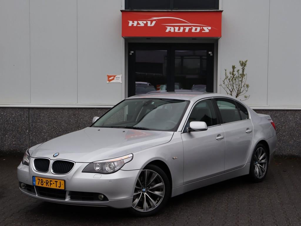 BMW 5-serie 525i Executive 192 PK airco LEER cruise org NL, Auto's, BMW, Automaat, Achterwielaandrijving, Gebruikt, 2000 kg