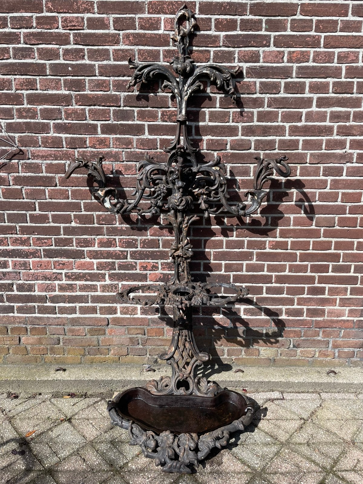 Antieke 18-eeuwse gietijzeren Franse paraplubak//standaard, Tuin en Terras, Ophalen, Zo goed als nieuw, Metaal, Overige typen