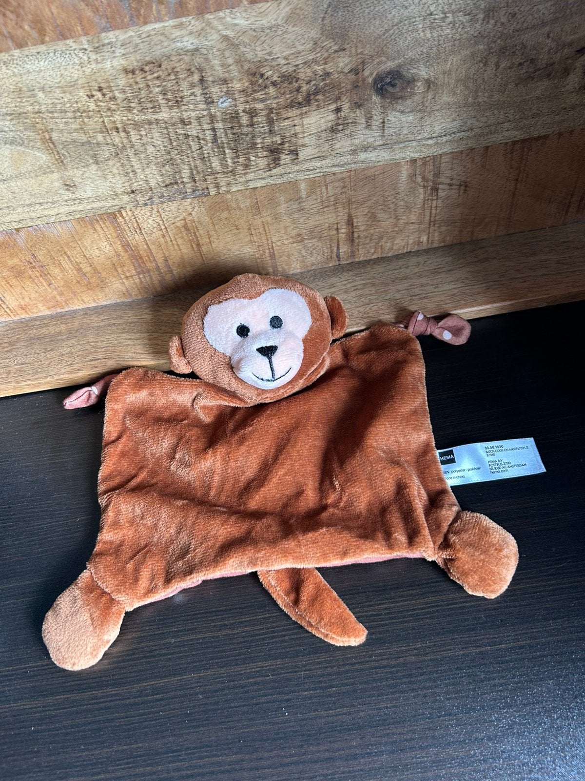 Hema aap aapje knuffeldoekje knuffeldoek knuffel, Verzenden, Zo goed als nieuw, Overige typen