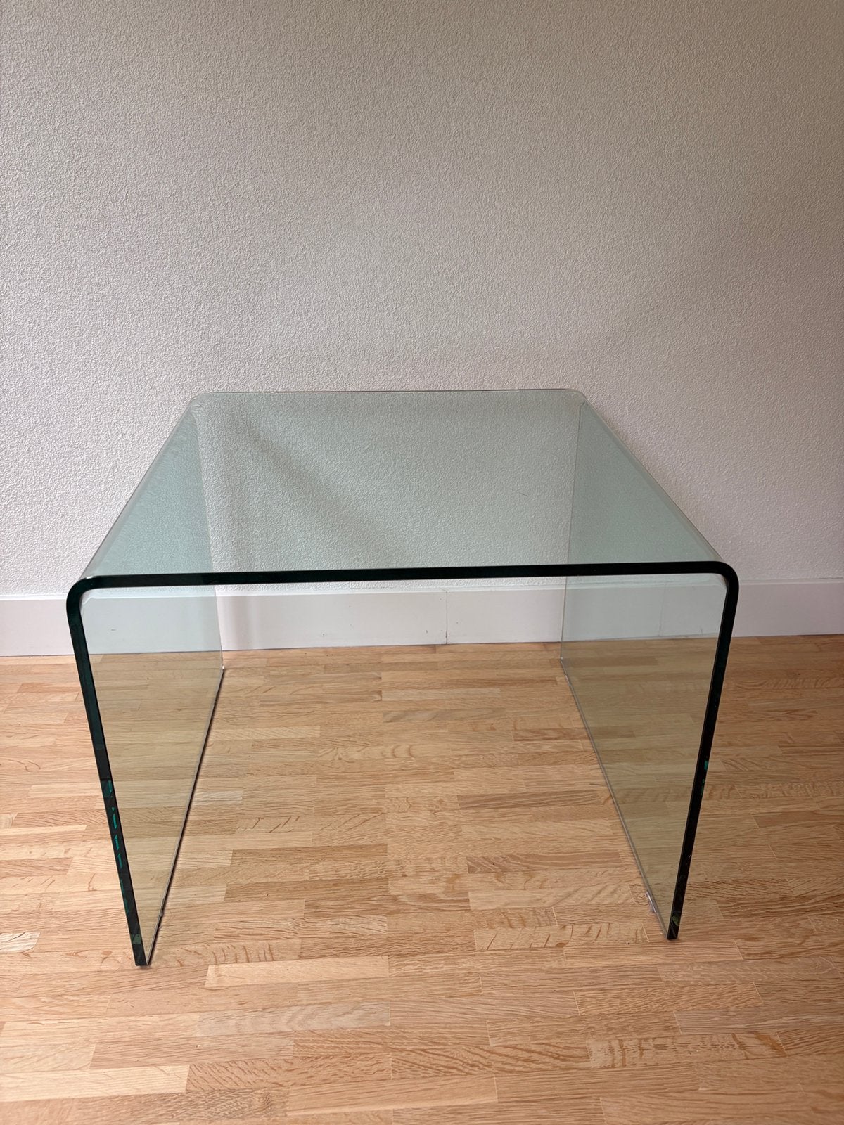 Glazen bijzettafeltje, Ophalen, Minder dan 50 cm, Vierkant, Minder dan 50 cm
